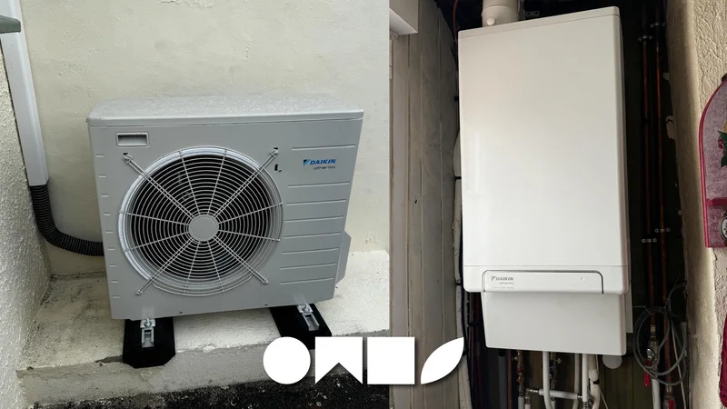 Unité extérieure Daikin Altherma et module intérieur posés par Hapînov